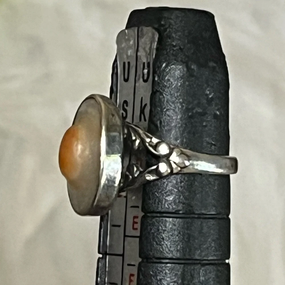 Tiny Old Blister Pearl Ring - Picture 12 of 13
